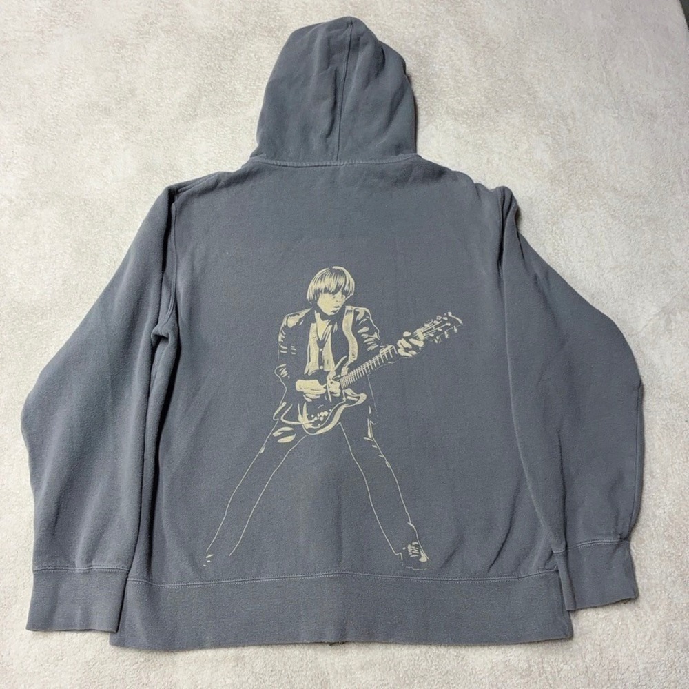 Tom Petty & The Heartbreakers 2010 Mojo Tour Band Hoodie Full Zip Gray Mens L